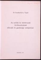 Dr. Szombatfalvy Árpád:Az acélok és öntöttvasak kiválasztásának műszaki és gazdasági szempontjai. Bu...