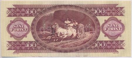 1984. 100Ft (3x) egymás utáni sorszámmal és nyomdai papírránccal T:I