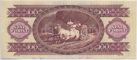 1984. 100Ft (2x) egymás utáni sorszámmal és nyomdai papírránccal és tintafoltokkal! T:I