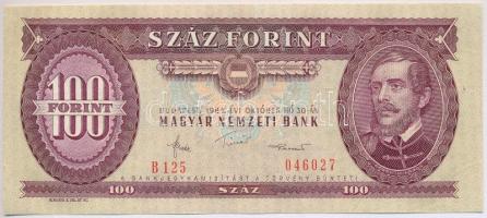 1984. 100Ft (2x) egymás utáni sorszámmal és nyomdai papírránccal és tintafoltokkal! T:I