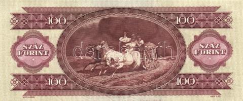 1984. 100Ft (4x) egymás utáni sorszámmal és nyomdai papírránccal és tintafoltokkal! T:I