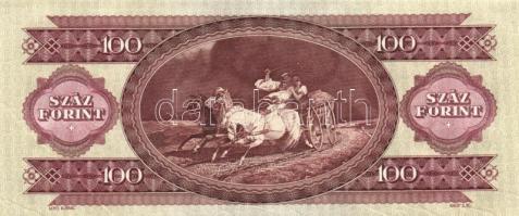 1984. 100Ft (4x) egymás utáni sorszámmal és nyomdai papírránccal és tintafoltokkal! T:I