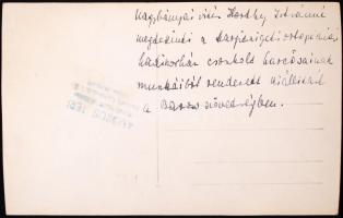 cca 1940 "Nagybányai vitéz Horthy Istvánné megtekinti a margitszigeti ortopédiai hadikorház cso...