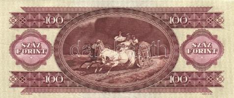1984. 100Ft (4x) egymás utáni sorszámmal és nyomdai papírránccal és tintafoltokkal! T:I