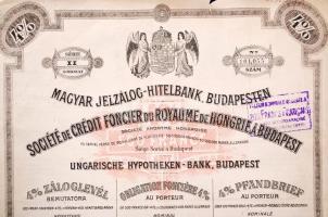 1911 Magyar Jelzálog-Hitelbank záloglevele, Budapest