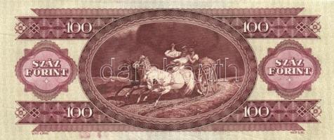 1984. 100Ft (2x) egymás utáni sorszámmal és nyomdai papírránccal és tintafoltokkal! T:I