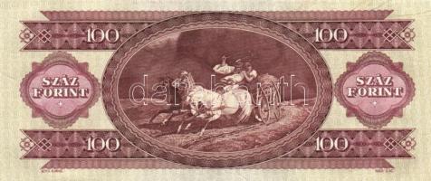 1984. 100Ft (4x) egymás utáni sorszámmal és nyomdai papírránccal és tintapettyekkel! T:I
