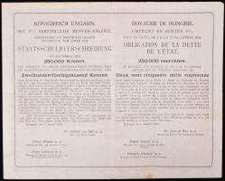 1924 Magyar Királyság Államadóssági Kötvény 250.000 koronáról