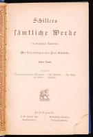 Schillers sämtliche Werke VIII. (Turandot. Der Parasit. Der Neffe als Onkel. Phädra) Stuttgart, o.J.,  J. G. Cotta - Gebrüder Kröner. Korabeli egészvászon kötésben /  Vintage linen binding