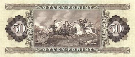 1989. 50Ft (3x) egymás utáni sorszámmal és nyomdai papírránccal T:I