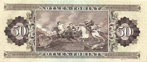 1989. 50Ft (3x) egymás utáni sorszámmal és nyomdai papírránccal T:I