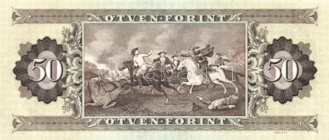 1989. 50Ft (2x) egymás utáni sorszámmal és nyomdai papírránccal T:I