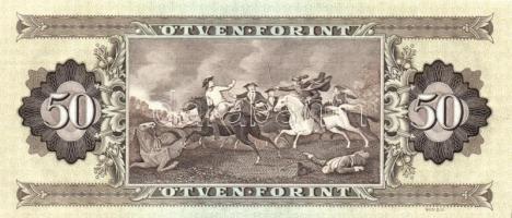 1989. 50Ft (2x) egymás utáni sorszámmal és nyomdai papírránccal T:I