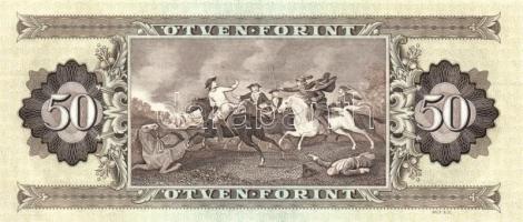 1989. 50Ft (2x) egymás utáni sorszámmal és nyomdai papírránccal T:I