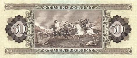 1989. 50Ft (2x) egymás utáni sorszámmal és nyomdai papírránccal T:I