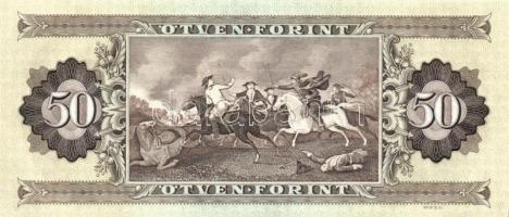 1989. 50Ft (3x) egymás utáni sorszámmal és nyomdai papírránccal T:I