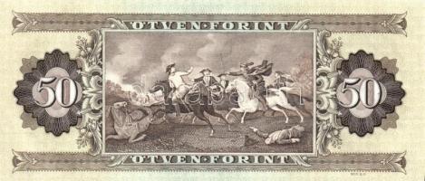 1989. 50Ft (4x) egymás utáni sorszámmal és nyomdai papírránccal T:I