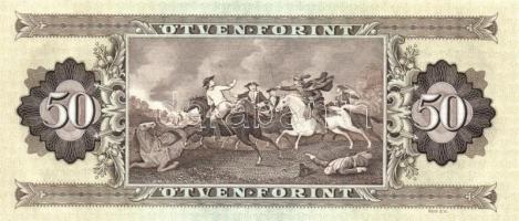 1989. 50Ft (4x) egymás utáni sorszámmal és nyomdai papírránccal T:I