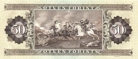 1989. 50Ft (4x) egymás utáni sorszámmal és nyomdai papírránccal T:I