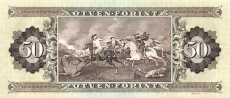 1989. 50Ft (3x) egymás utáni sorszámmal és nyomdai papírránccal T:I