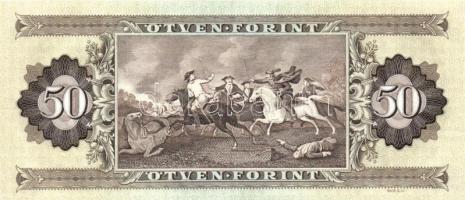 1989. 50Ft (2x) egymás utáni sorszámmal és nyomdai papírránccal T:I