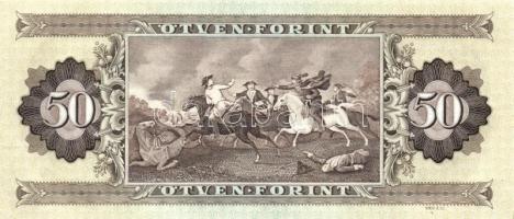 1989. 50Ft (2x) egymás utáni sorszámmal és nyomdai papírránccal T:I