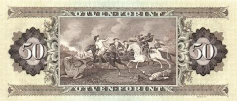 1989. 50Ft (2x) egymás utáni sorszámmal és nyomdai papírránccal T:I