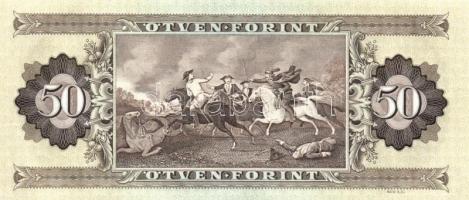 1989. 50Ft (5x) egymás utáni sorszámmal és nyomdai papírránccal T:I