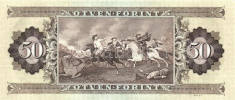 1989. 50Ft (5x) egymás utáni sorszámmal és nyomdai papírránccal T:I