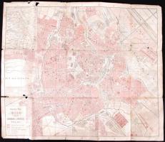 1873 Neuester Plan von Wien. Bécs térképe. Lehmann & Wentzel, 44x51cm (kisebb sérülésekkel, foltokkal) /  Minor faults