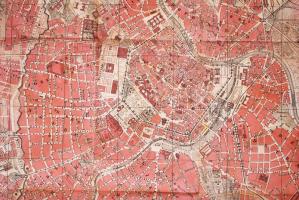 1873 Neuester Plan von Wien. Bécs térképe. Lehmann & Wentzel, 44x51cm (kisebb sérülésekkel, folt...