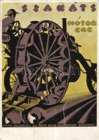 Szakáts motoreke, reklám / Motor plow, Hungarian advertisement (b)