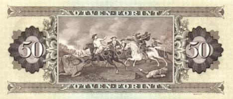 1989. 50Ft (2x) egymás utáni sorszámmal és nyomdai papírránccal T:I