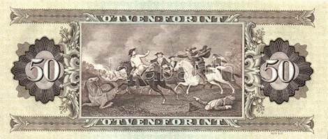 1989. 50Ft (2x) egymás utáni sorszámmal és nyomdai papírránccal T:I