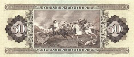 1989. 50Ft (2x) egymás utáni sorszámmal és nyomdai papírránccal T:I