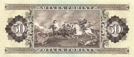 1989. 50Ft (4x) egymás utáni sorszámmal és nyomdai papírránccal T:I