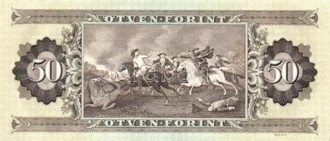 1989. 50Ft (4x) egymás utáni sorszámmal és nyomdai papírránccal T:I