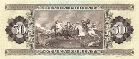 1989. 50Ft (5x) egymás utáni sorszámmal és nyomdai papírránccal T:I