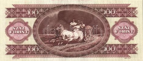 1993. 100Ft (3x) egymás utáni sorszámmal és nyomdai festékfoltokkal T:I