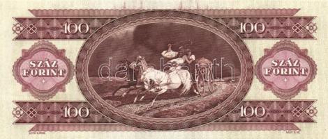 1993. 100Ft (4x) egymás utáni sorszámmal és nyomdai festékfoltokkal T:I