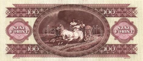 1993. 100Ft (4x) egymás utáni sorszámmal és nyomdai festékfoltokkal T:I