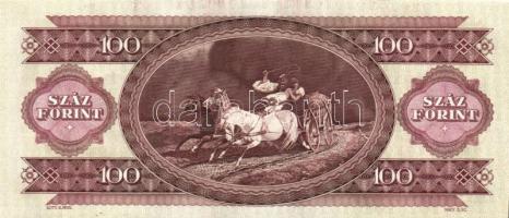 1993. 100Ft (5x) egymás utáni sorszámmal és nyomdai festékfoltokkal T:I