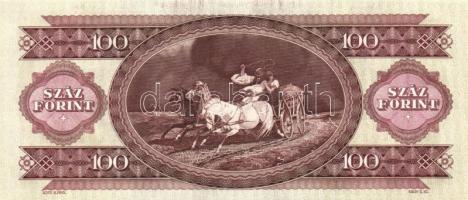 1993. 100Ft (2x) egymás utáni sorszámmal és nyomdai festékfoltokkal T:I