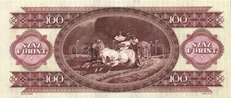 1993. 100Ft (3x) egymás utáni sorszámmal és nyomdai festékfoltokkal T:I