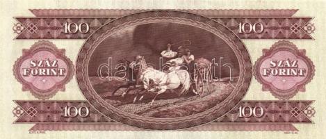 1993. 100Ft (3x) egymás utáni sorszámmal és nyomdai festékfoltokkal T:I