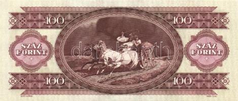 1993. 100Ft (3x) egymás utáni sorszámmal és nyomdai festékfoltokkal T:I