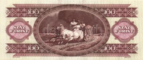 1993. 100Ft (4x) egymás utáni sorszámmal és nyomdai festékfoltokkal T:I(egyik I-)