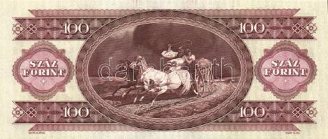 1993. 100Ft (5x) egymás utáni sorszámmal és nyomdai festékfoltokkal T:I