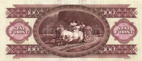 1993. 100Ft (5x) egymás utáni sorszámmal és nyomdai festékfoltokkal T:I