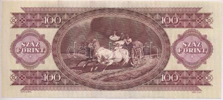 1993. 100Ft (3x) egymás utáni sorszámmal és nyomdai festékfoltokkal T:I